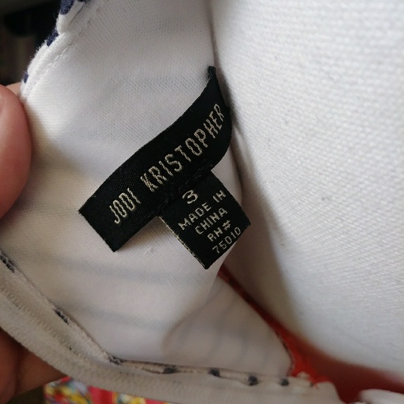 Jodi Kristopher floral striped button dress - Picture 5 of 6